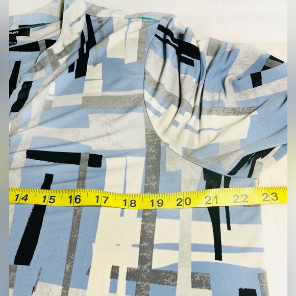 ALFANI women’s 3/4 Flared Sleeve 1/2 Button Front Sz L - Picture 5 of 8